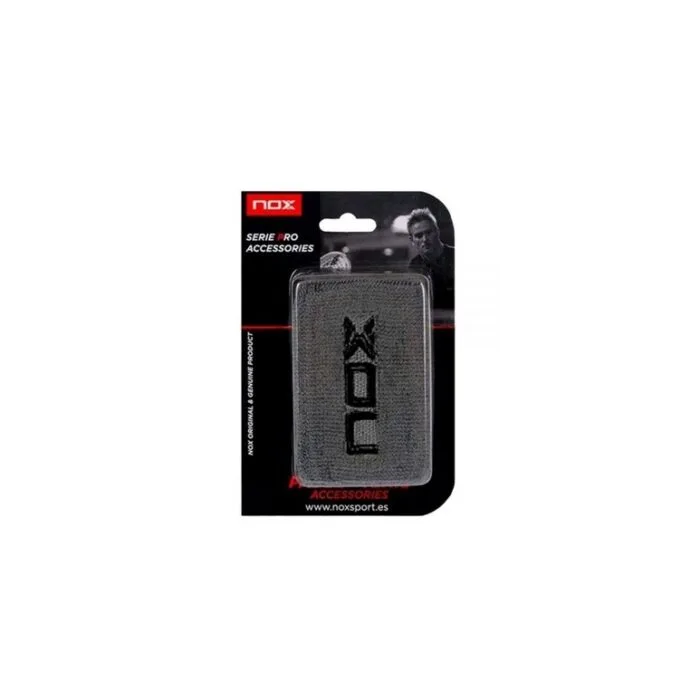 NOX Sport Wristbands Grey Logo Black